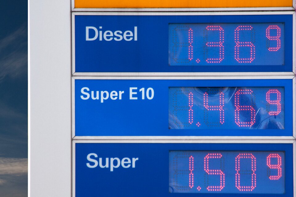 Petrol stations refuel gas