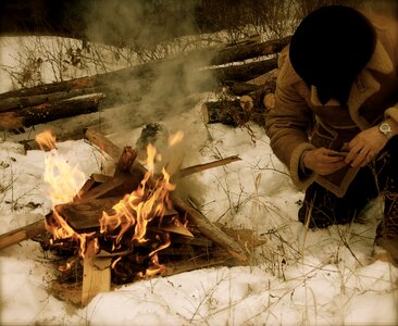 Campfire mountains wilderness