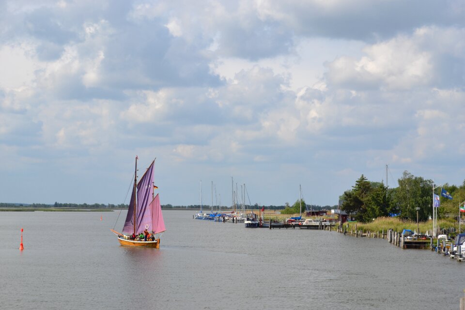 Sailing boat port east germany