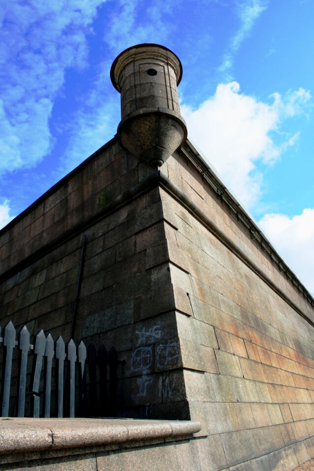 Grey corner watch tower