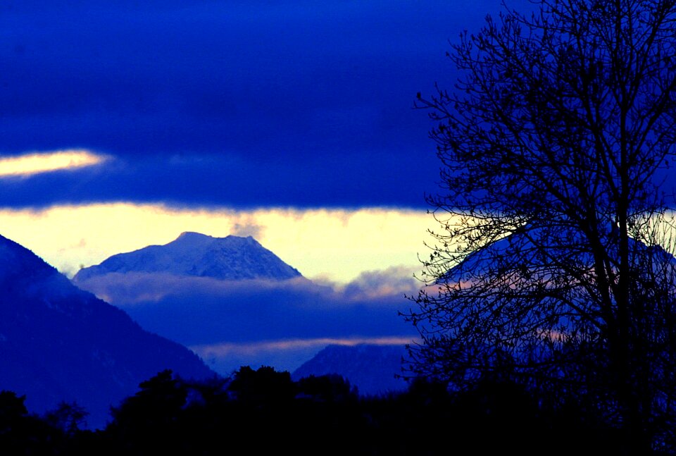Clouds landscape blue