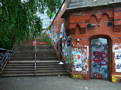 Harbour city stairs scene