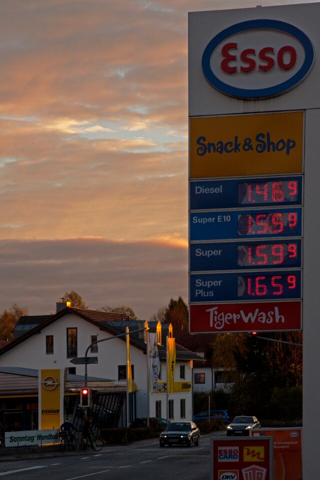 Petrol stations refuel gas