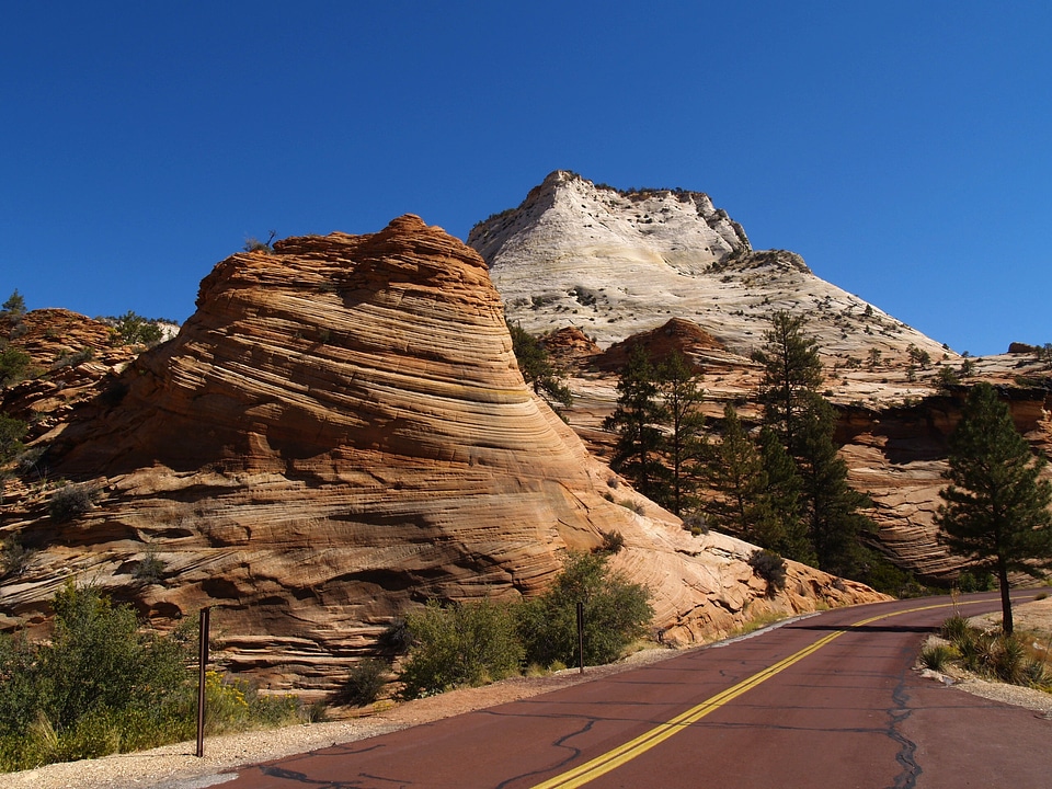 Red road scenery tourist attraction