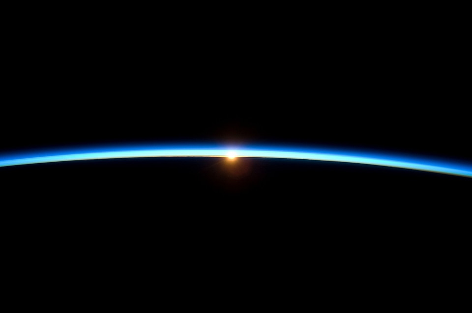 Blue planet globe space