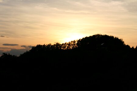 Southern styria sunset vineyard