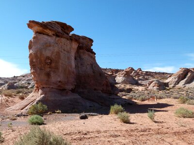 Dry rock formation desert photo