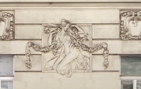 Art nouveau vienna stucco