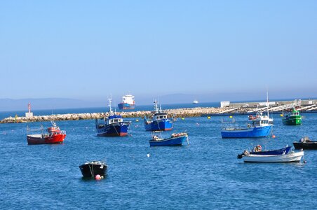 Ocean boat blue
