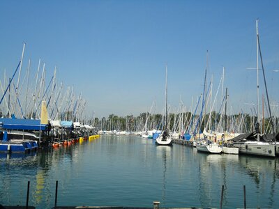 Water sailing boats sky photo