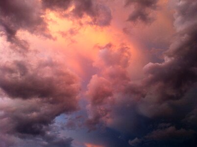 Clouds sky red