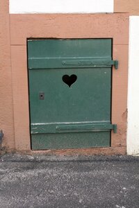Heart wooden door heart in the wood
