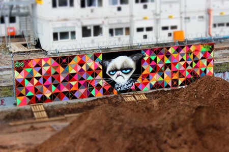 Neo rebel street art construction fence