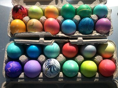 Easter eggs colorful colored