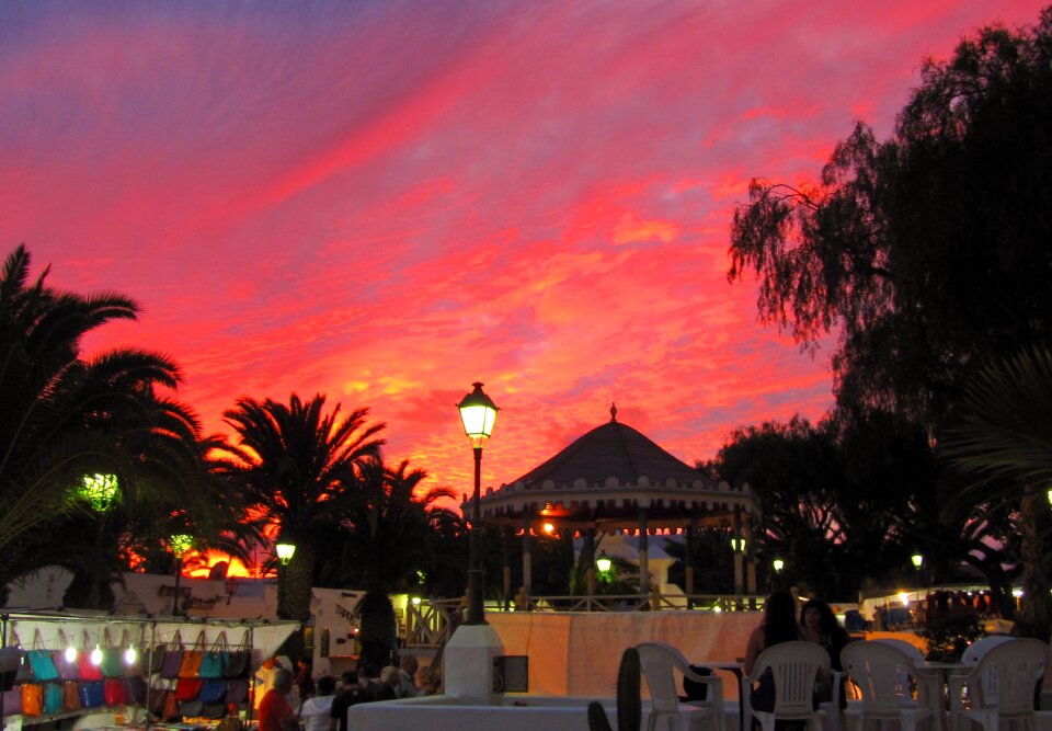 Lanzarote abendstimmung sky