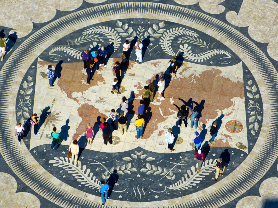Map of the world belem tejo