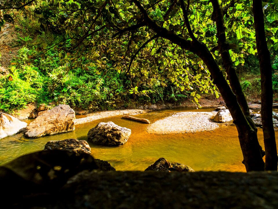 River landscape stones north thailand