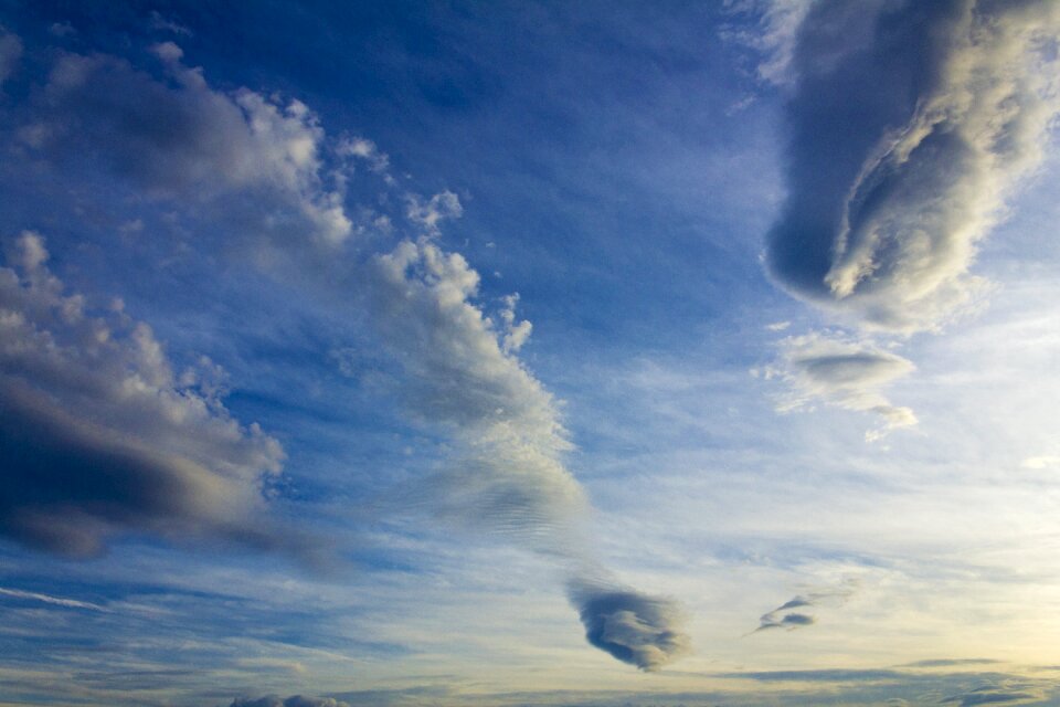 Cloud blue evening