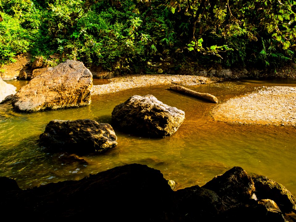 River landscape stones north thailand