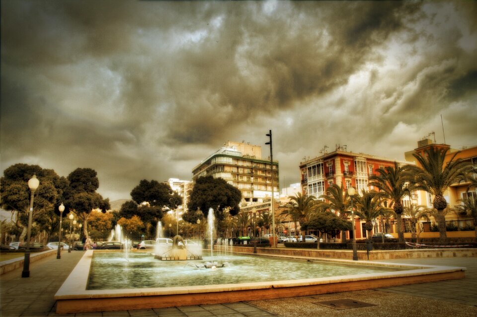 Fountain pond nicolas salmeron park almeria