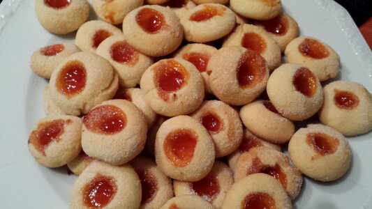 Cookie sugar jam pastries