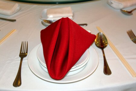 Cloth table napkins table cloth photo