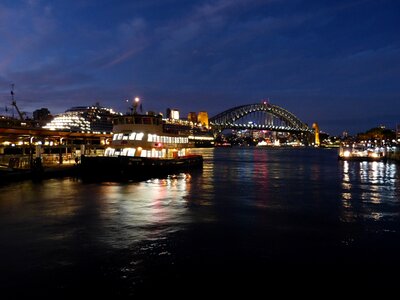Bridge harbour bridge night photo