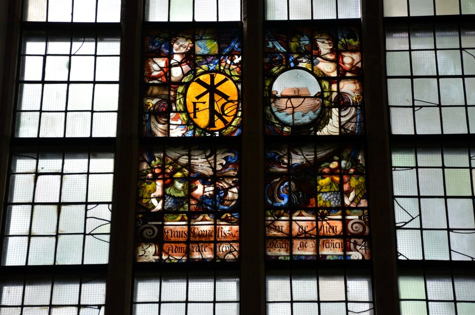 Glass stained text