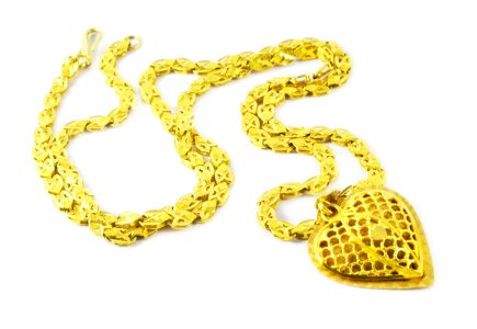 Gold pendent gold chain fashion