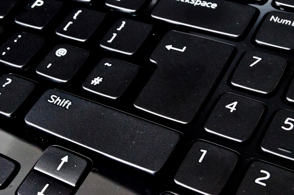 Laptop key alphabet