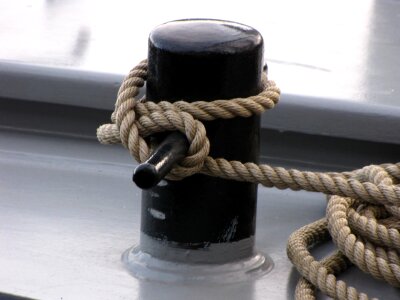 Pulley rope mooring rope photo