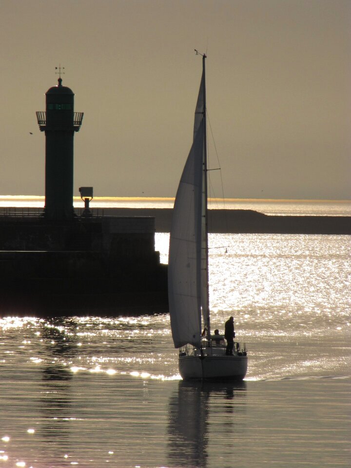 Port water sunset