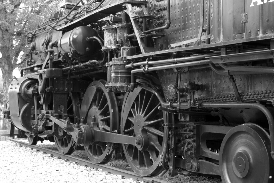 Choo choo locomotive black white
