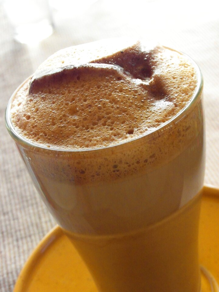 Lunch caffeine cappuccino