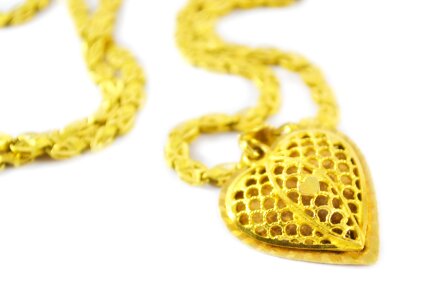 Gold pendent gold chain fashion