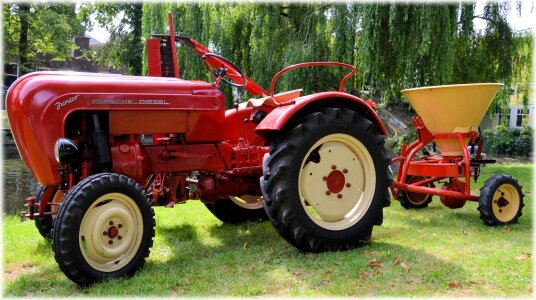 Tractor farm fertilizer