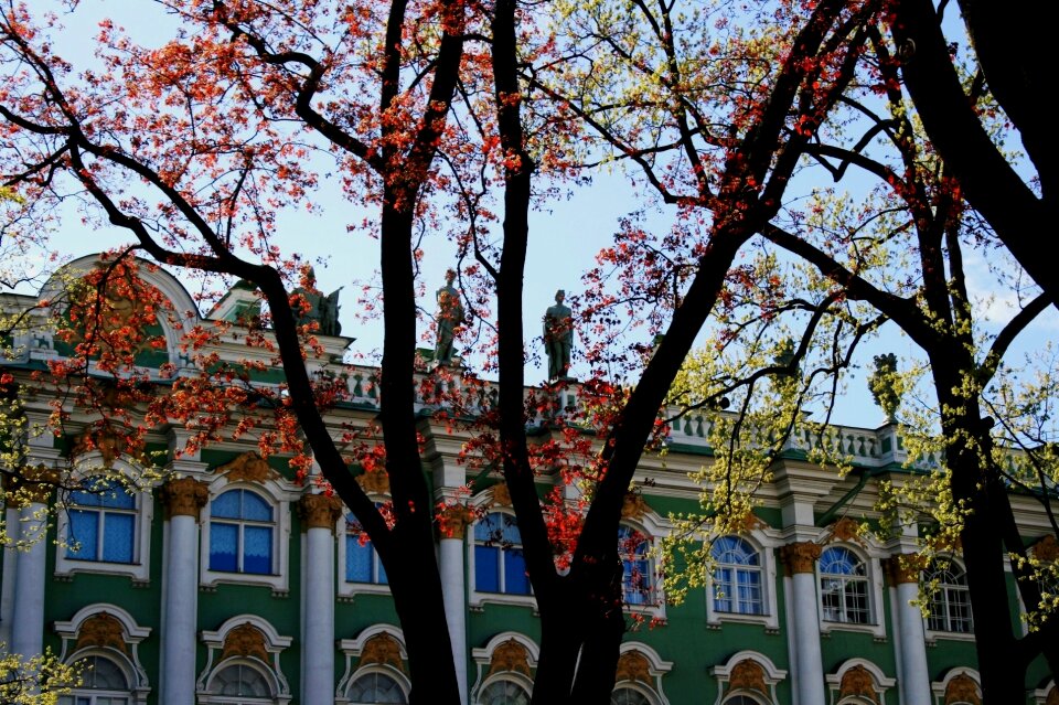 Winter palace wall sky inner court yard