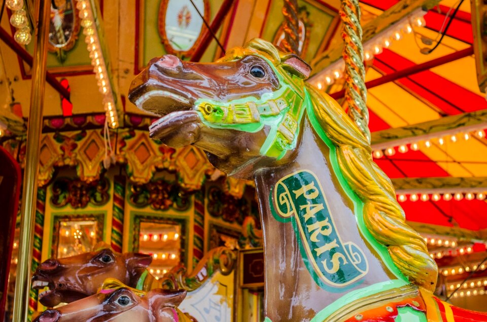 Roundabout fun horse