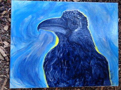 Feathers painting acrylic