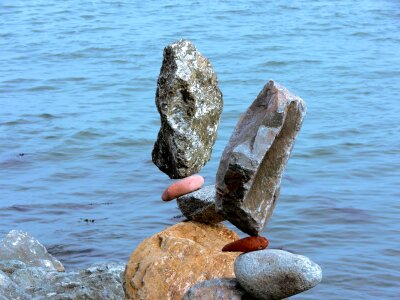 Precarious stones pile