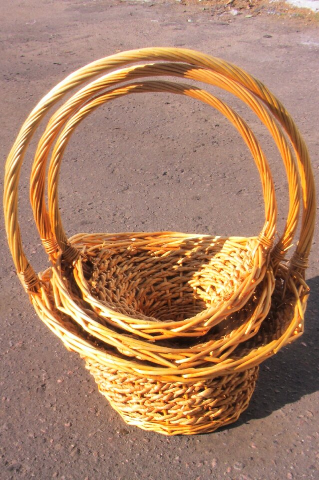 Wicker basket hats