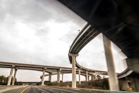 Automobile bridge building photo