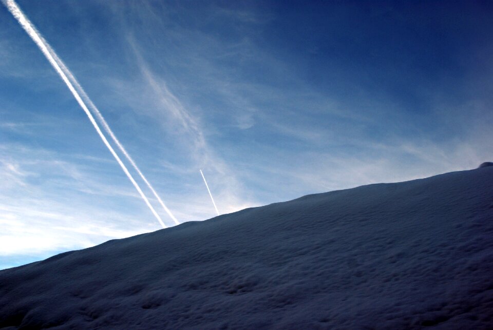 Sky jet trails landskape