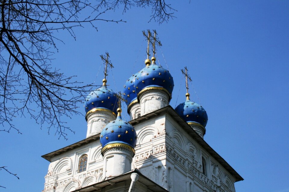 Architecture blue domes onion domes