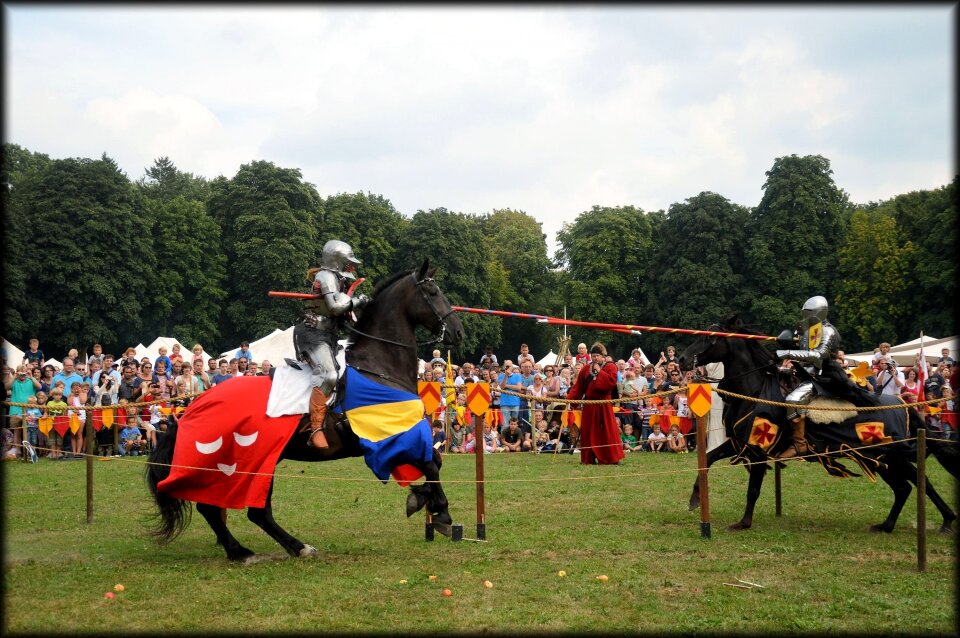 Lances jousting tournament medieval