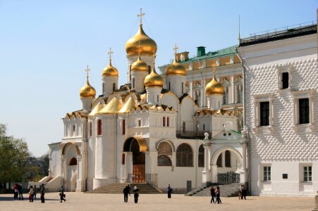 Building golden domes onion domes photo