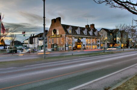December downtown dusk