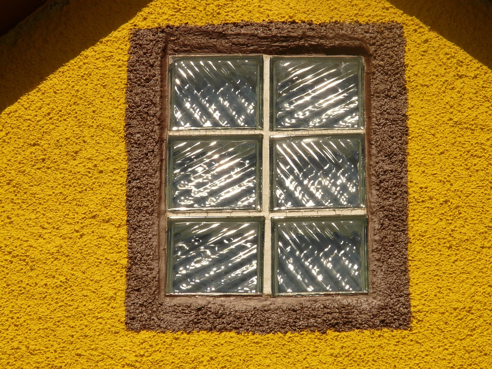 Architecture plaster yellow