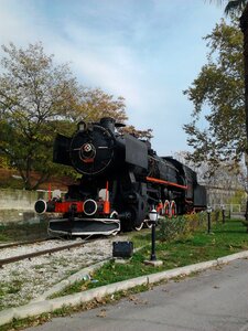 Old black train photo