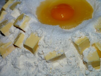 Sugar flour butter photo
